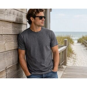 Company Eighty One Men's Gray Heather‎ Crew Neck T Shirt Size Large Cotton Blend